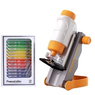Bafada For Kids Simulated Handheld Science Microscope Toy Kit 60-120x Led Light Premium Optical Lens