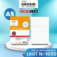 LIHIT LAB Refill Loose Leaf Paper A5 Lined N-1650