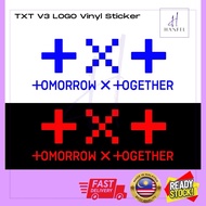 TXT V3 Logo Kpop Group die-cut vinyl sticker / Decal sticker