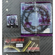 Sprocket Set With Chain 525 X-RING ZSMX BB/Gold Gold Pin/Black Pin For Suzuki V-STROM 650XT