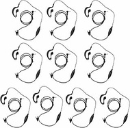 abcGoodefg 1 Pin 2.5MM Walkie Talkie Earpiece with Mic, G Shape Ear Piece for Police Radios Law Enfo