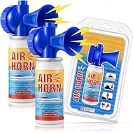 2 Pack Air Horn, 122dB Very Loud Air Horns Can, Heard Up to 1/2 Mile Away, 1.4OZ Small Boat Air Horn