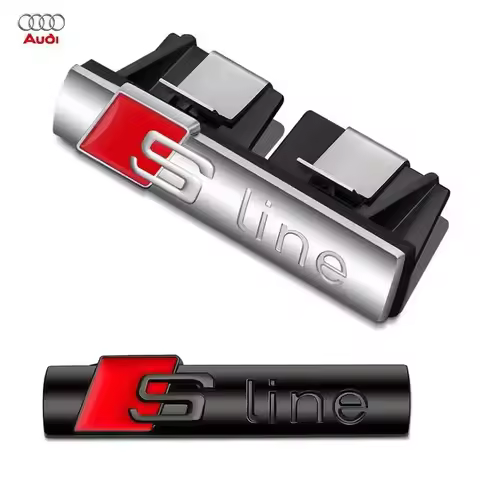 Car 3D Logo Stickers Badge Decoration For Audi Sline TT A3 A4 B8 8P 8V B6 A5 C7 Q5 B9 B7 C6 A1 Q7 Q3