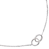 Cartier Baby Love necklace in 18K white gold with diamonds, approximately 6.7g. Pre-owned. Women's.