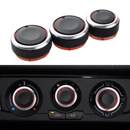 For VW POLO 2002-2013 2014 MK4 MK5 9N 9N3 6R 3Pcs/set Aluminum Alloy AC Knob Heat Control Switch But
