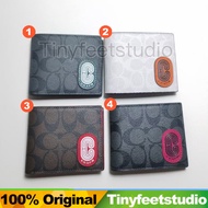Tinyhead C8297 Compact ID 3 IN 1 Wallet Signature Canvas With Patch Men Short Dompet Lelaki 8297