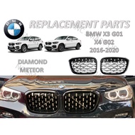 BMW X3 G01 X4 G02 2017-2021 Grille Diamond Kidney Meteor Grilles Bumper Grill