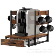 Coffee Machine Desktop Organizer Storage Rack Wooden Coffee Storage Box Cross-Border Bar Capsule Sto