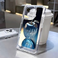 3 In1 Blue Crystal Apple Case For Xiaomi poco C71 C75  X7 X3 F3 Transparent Phone Case Shockproof Co