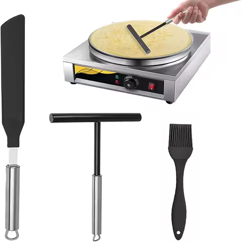 Stainless Steel French Crepe Spreader Crepe Spreader and Spatula Kit Pancake Like Batter Spreading T
