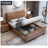 Simple Small Bed Storage Modern Single Bed 1.2m 901.51.8m 1.351 Solid Wood Children's Bed Double Bed