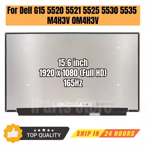 iParts Replacement New Display for Dell G15 5520 5521 5525 5530 5535 M4H3V 0M4H3V 15.6 inch FHD LCD 