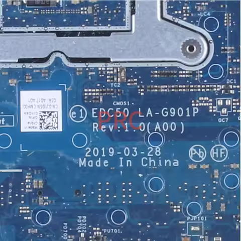 EDC50 LA-G901P For DELL Latitude 5510 5500 Laptop Motherboard i3-8145U i5-8365U i7-8665U 0F9GJ4 0J16