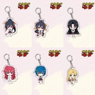 Anime High School DxD HERO Acrylic Keychains Pendant Rias Kureha Accessories Car Key Chain Key Ring 