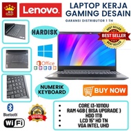 ready Laptop Baru Lenovo Ideapad Intel Core i3 RAM 4GB HDD 1TB + SLOT