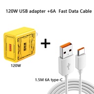 2025 NEW 120W USB adapter +1/1.5m 6A  Fast Data Cable  for  66w 120w USB adapter