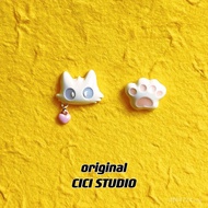 Anting-anting Dreamy Girly Heart Design Anting-anting Kucing Niche Cat Paw Gadis Panas CICI Sweet Co
