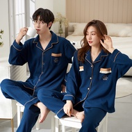 Spring Couple Pajamas Suits for Women and Men Pure Cotton Soft Loose Home Clothes Fashionable Pajama