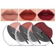DAGEDA 3 Colors Matte Lipstick Set, Matte Velvet Lipstick Lip Shape Lazy Lipstick, Long Lasting High