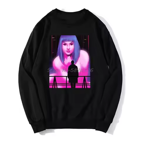 Blade Runner Ryan Gosling Film K And Joi Black Hoodie Men Unisex O-neck Hoodies Sweater Sweatshirt S