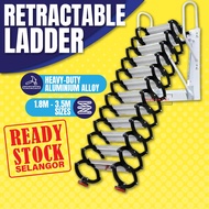 Retractable Ladder Extension Tangga Lipat Heavy Duty Staircase Foldable Wall-Mounted Loft Ladder Ind