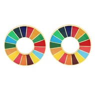 17-Color United Nations Sustainable Development Goals Brooch, SDGs Pin Badge, SDGs Enamel Pin, Ename