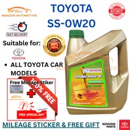 100% original Toyota Fully Synthetic SN 0w20 Engine Oil 4Litres 4L (KL , SABAH , SARAWAK)