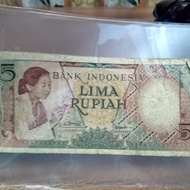 Uang Kuno 5 rupiah kertas