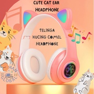Cat Headphone Wireless Bluetooth Headphone Headphone Cute Cat Headset Kid Headphone Earphone Kucing 
