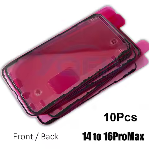 10pcs Red Waterproof Sticker for iPhone 16 15 14 Pro Max Adhesive LCD Screen Front Frame Back Cover 