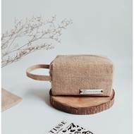 Pouch/custom Burlap POUCH/CLUTCH