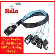SAS 8087 to 4 SATA Cable – SFF-8087 Data Converter to 4 SATA Ports for HDD, SSD, RAID Server