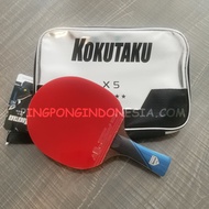 Kokutaku X5 - 5 Star Bet Pingpong Rakitan Custom Blade Carbon Set Kayu