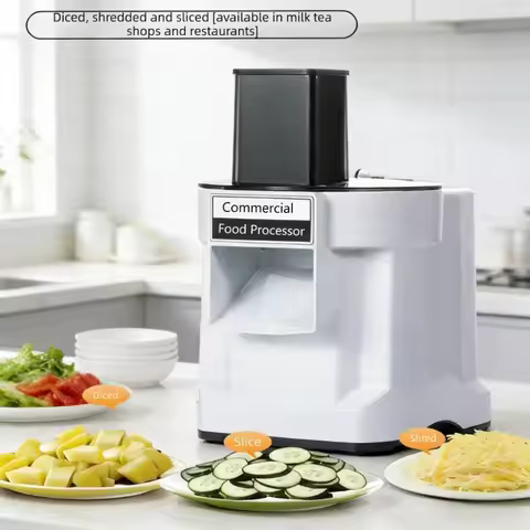 Commercial Dicing Machine K8600 White 3-in-1 Multi-Function Electric Cutter Strips Shreds Slices Dic