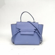 CELINE Belt鯰魚包Nano20藍色牛皮銀扣