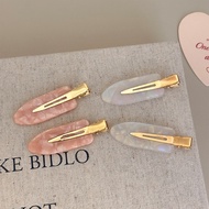 Acetate Seamless Hair Clip Female Oval Side Hairpin Clip Makeup Bangs Side Clip Forehead Small Clip 