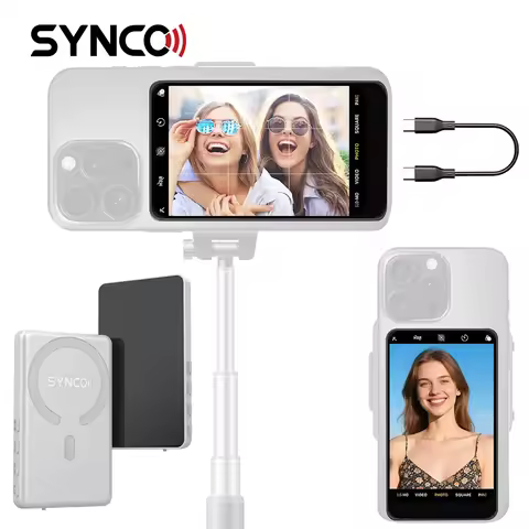 SYNCO Blue Pink Black White XView M4 Phone Selfie Screen Wireless Magnetic Monitor for Smartphone Se