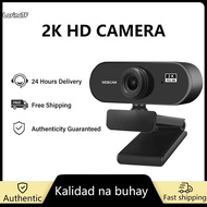 2K Full HD Webcam พร้อมไมโครโฟน - กล้องถ่ายวิดีโอ USB สำหรับแล็ปท็อปพีซี