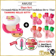 Amuse Tanning Hello Kitty Ceramic Skin Perfector Cushion Dewy Tint Duo Set