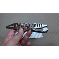 4WD FULL TIME CHROME CAR LOGO EMBLEM