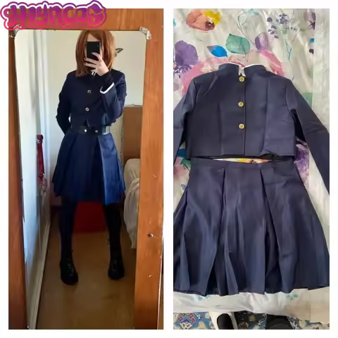 Anime Jujutsu Kugisaki Nobara Cosplay Costume Kaisen Bag Dress Kugisaki Nobara Tatoo Girls Women Dre
