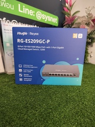 RG-ES209GC-P Reyee Cloud Managed Smart POE Switch 9 Port Gigabit 8 Port POE 120W ออกใบกำกับภาษีได้