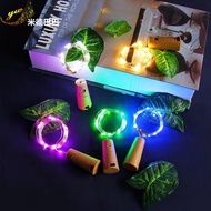 LED Bottle Stopper Light Holiday Decoration Wine Bottle Light Button Copper Wire Light String Colorf
