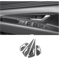Compatible with Hyundai CN7 2021 2022 Carbon Fiber Inner Door Handle Bowl Cover Trim Decoration Stic