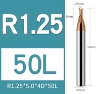 เอ็นมิลคาร์ไบด์ หัวบอล แข็ง 55HRC เคลือบสีทองแดง - Carbide End Mill Ball Nose