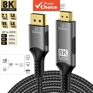DisplayPortHDMI DP1.4HDMI 2.1 8K@60Hz 4K@120Hz HDR   PC    Kabel DP1.4 ke HDMI 2.1 Penukar 8K@60Hz 4