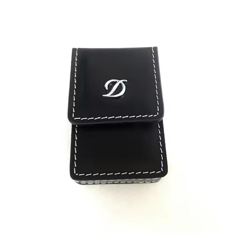New Black Leather Cigarette Lighter Bag for St DP L2 L1 Best Belt Holder Case Durable Handmade Smoki