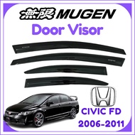 (4PCS/SET) HONDA CIVIC FD 2006 - 2011 Mugen Door Visor Air Press Window Door Visor