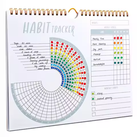 Habit Tracker Calendar Motivational Habit Tracking Journal Inspirational Goal Planner with Weekly Un