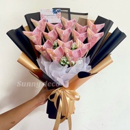 Money Bouquet Medium Size 500k / Buket Uang Asli + snack | bucket uang